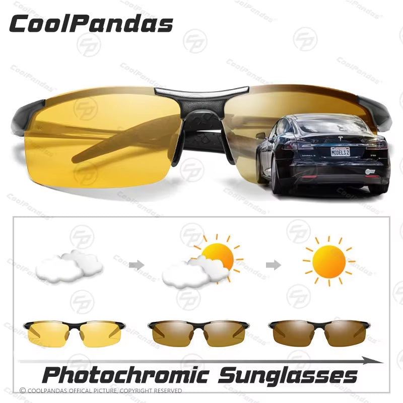 Aluminum Magnesium Men Photochromic Sunglasses Polarized Day Night Driving Glasses Sports Goggles Gafas De Sol Hombre