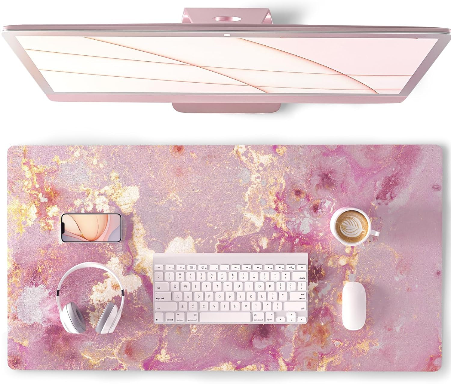 RoseMarble Luxe Desk Mat