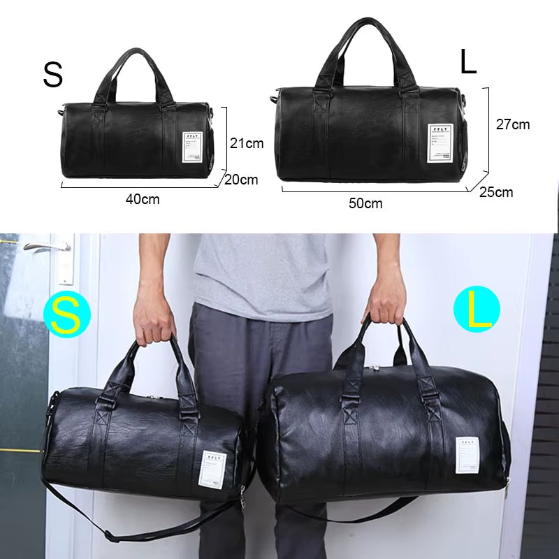 Leather Gym Bags Fitness Training Sports Bag for Men Women Sac De Sport Gymtas Travel Luggage Traveling Outdoor Yoga Bag XA627A