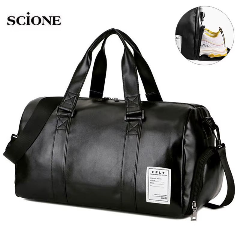Leather Gym Bags Fitness Training Sports Bag for Men Women Sac De Sport Gymtas Travel Luggage Traveling Outdoor Yoga Bag XA627A