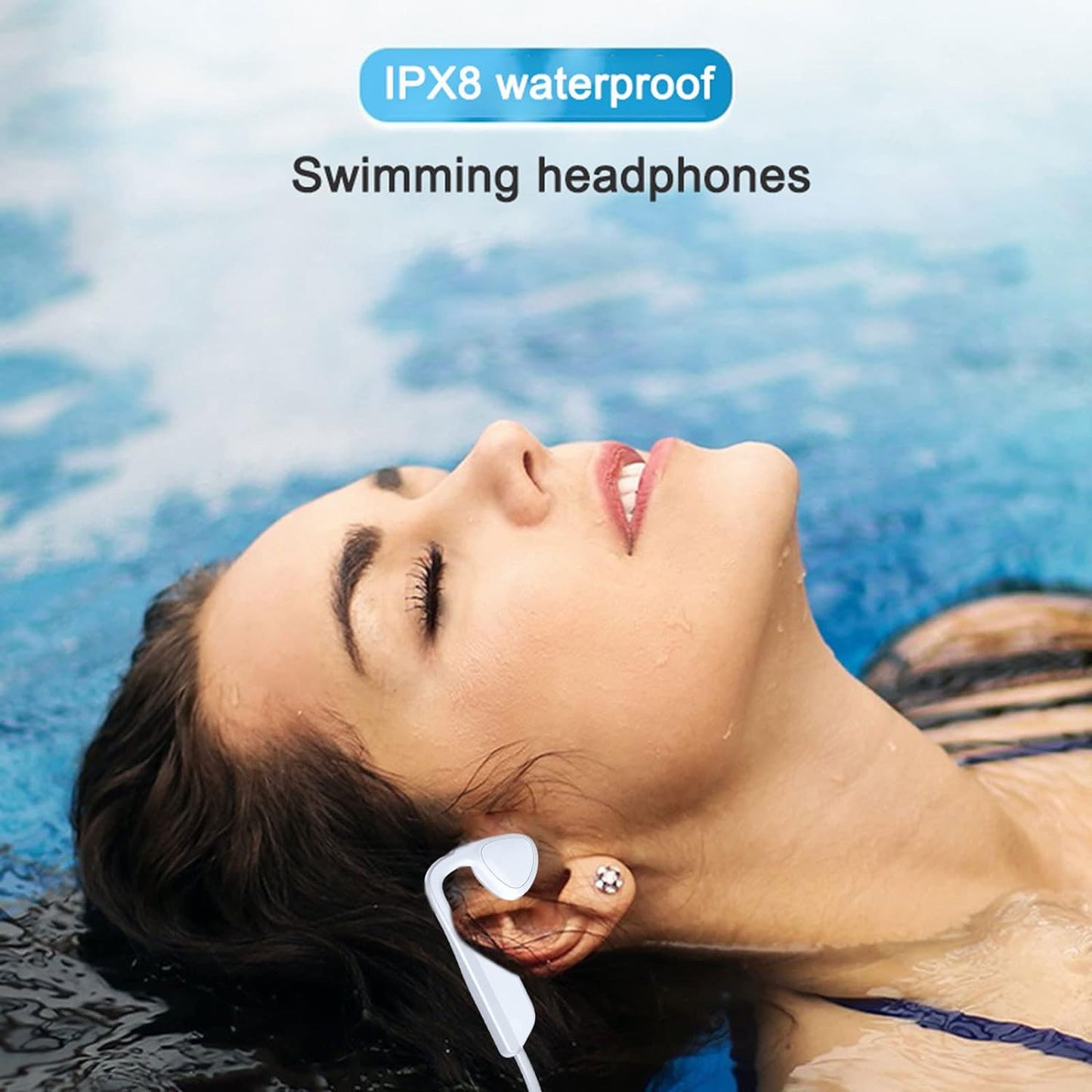 Bone Conduction Headphones Swimming Headphones Bluetooth Open Ear Headphones IPX8 Waterproof Underwater Headphones for Swimming with 8G Memory