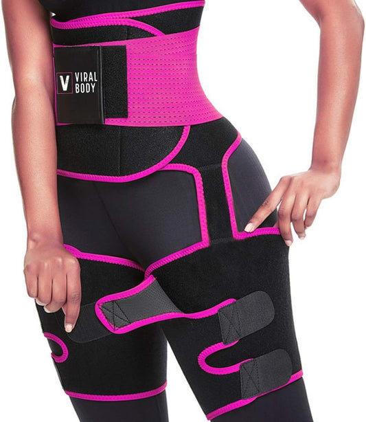 Viral Body Waist Trainer Thigh Trimmer | 3 in 1 Lower Body Sauna Weight Loss Thigh Trainer | Sweat Shaper Waist Band