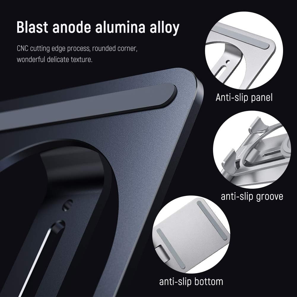 For Samsung S21 Ultra Wireless Charger Stand 15W/7.5W  Aluminum 2 in 1 Wireless Charging Station Dock Pad for Iphone 12 Pro Max/11 Pro Mas/Xs Max for Samsung S21 Note 20 Ultra (Grey)