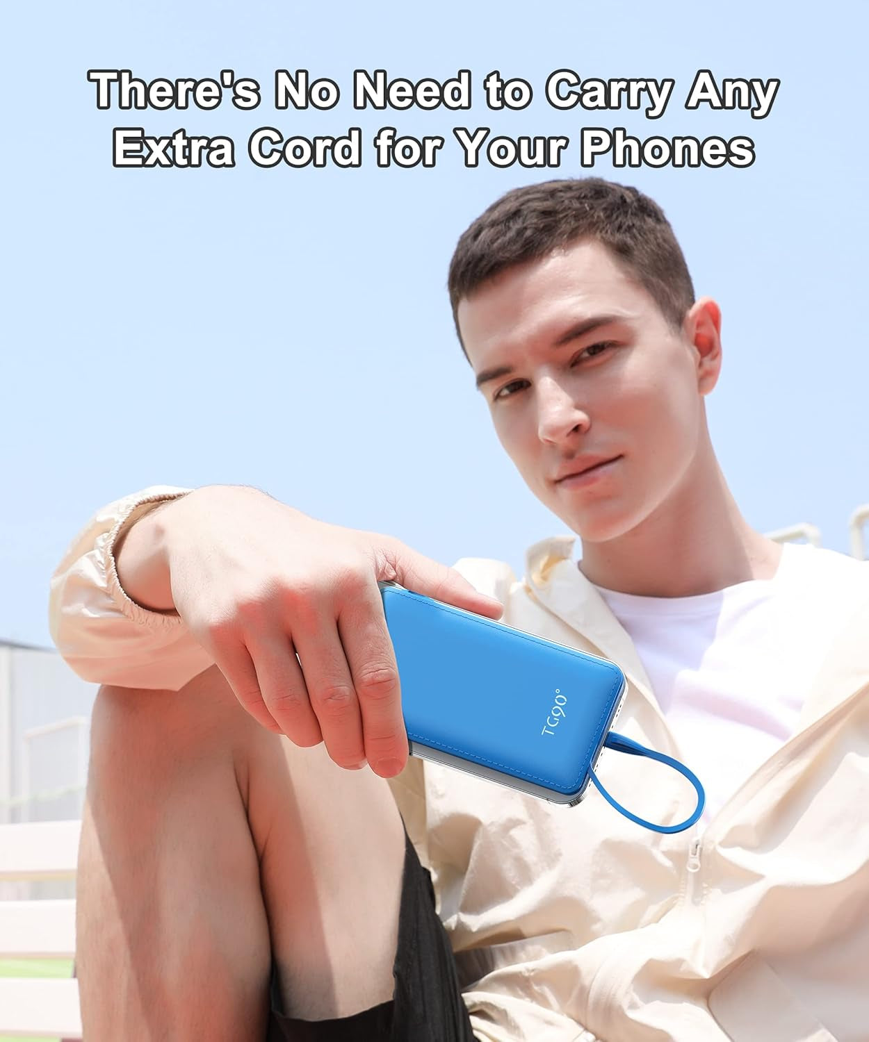 10000Mah Power Bank Portable Charger with Built-In Cables, Portable Phone Charger Battery Backup Compatible with Iphone 17 16 15 14 13 12 and Android Phones