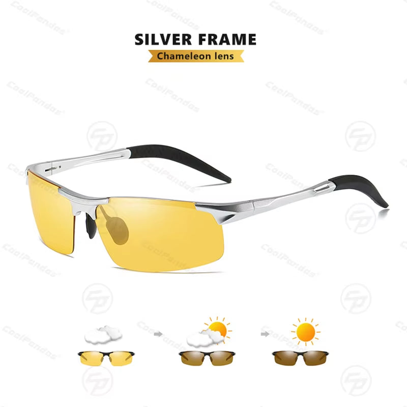 Aluminum Magnesium Men Photochromic Sunglasses Polarized Day Night Driving Glasses Sports Goggles Gafas De Sol Hombre