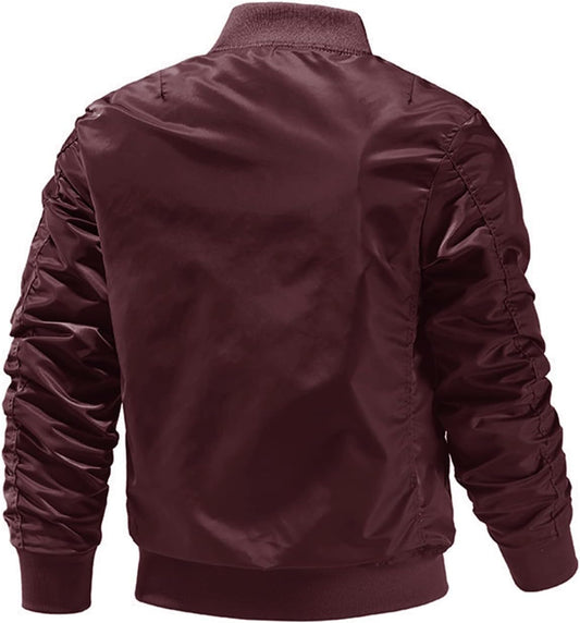 Men'S Lightweight Jacket Winter Warm up Jacket Thick Full Zip Jacket Coat Bomber Varsity Jacket Windbreaker