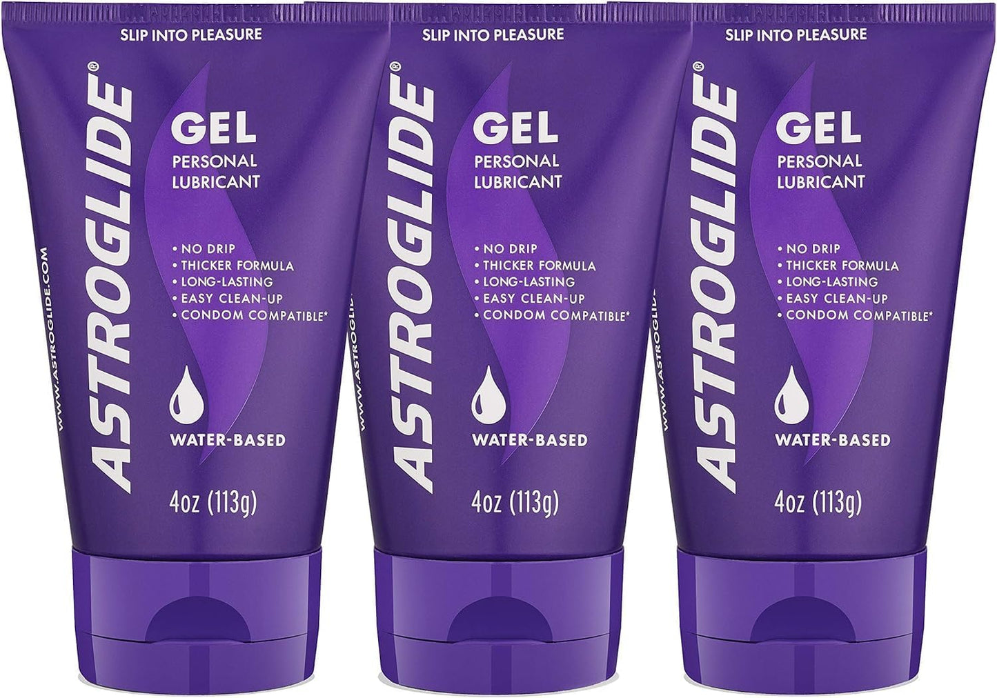 Astroglide Water Based Lube (4Oz), Gel Personal Lubricant, Stays Put with No Dri