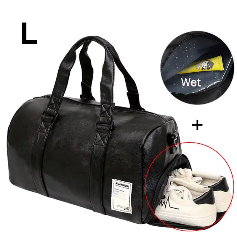 Leather Gym Bags Fitness Training Sports Bag for Men Women Sac De Sport Gymtas Travel Luggage Traveling Outdoor Yoga Bag XA627A